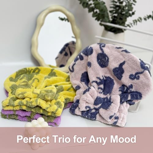 Jseng 3Packs Microfiber Hair Towel for Women
