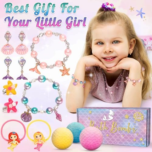 Ellinjan Mermaid Bath Bombs for Kids 8PCS Surprise Toys