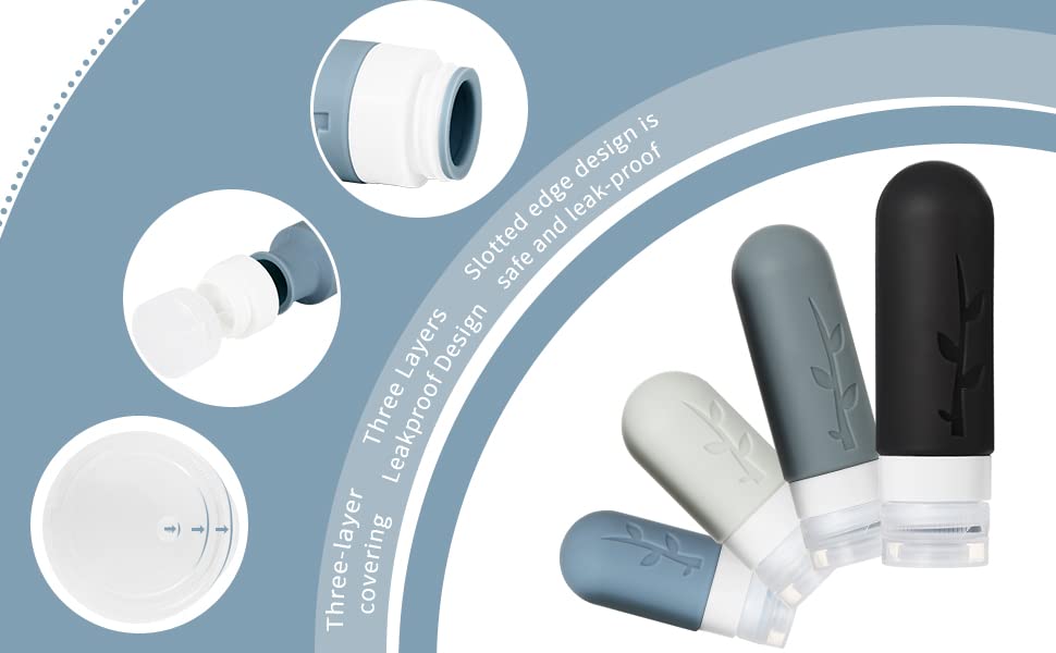 18-Pack TSA Approved Leak Proof Travel Bottles Set
