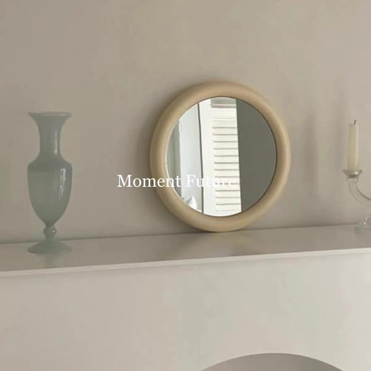 Gugululu 118-Inch Round Desk Mirror with Bracket