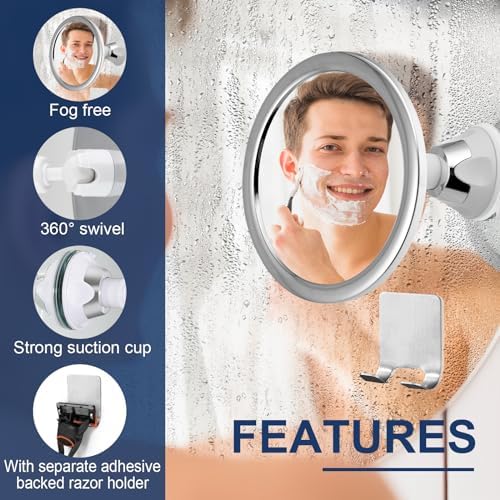 FANDENINI Fogless 360 Rotatable Bathroom Mirror 1