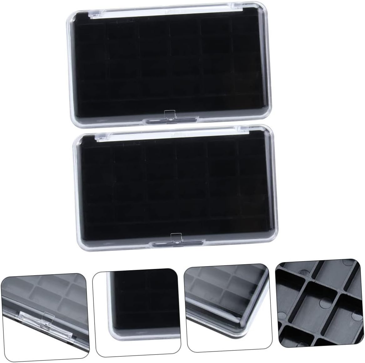 WRITWAA 2Pcs Cosmetic Case for Eyeshadow Lipstick Storage