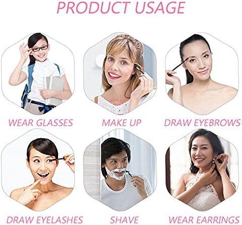 Angoily 10x Magnification LED Makeup Mirror for Women