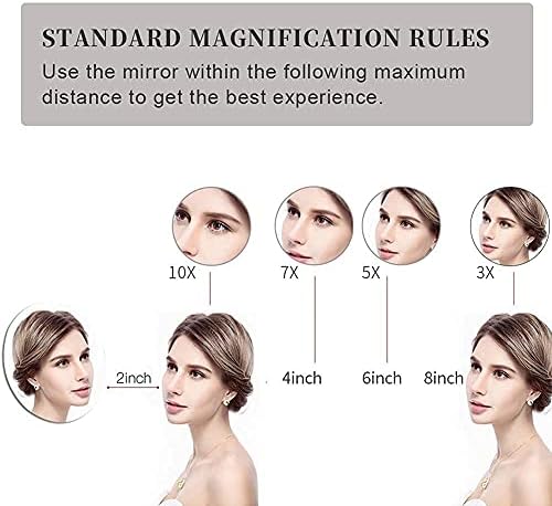 Vanity Mirror with LED Light 8 inch 3X Magnification