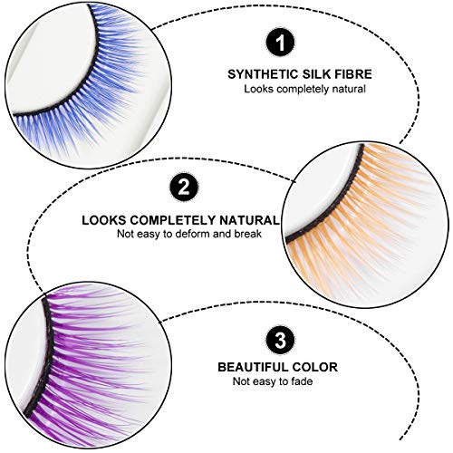 SOLUSTRE 3D False Eyelashes Reusable Costume Eyelash Set