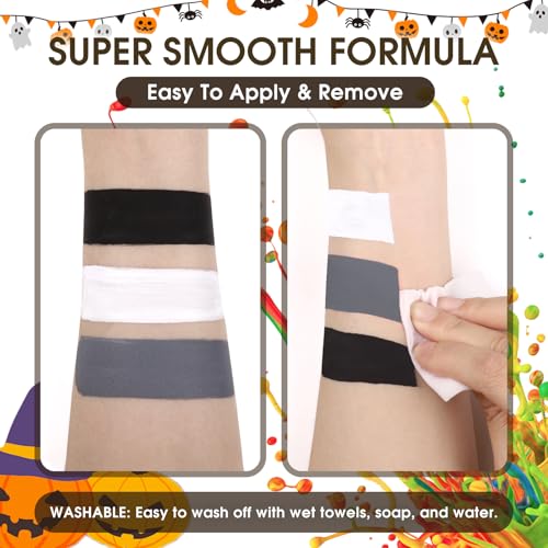 BOBISUKA Grey Face Body Paint Liquid Texture Washable Non-Toxic