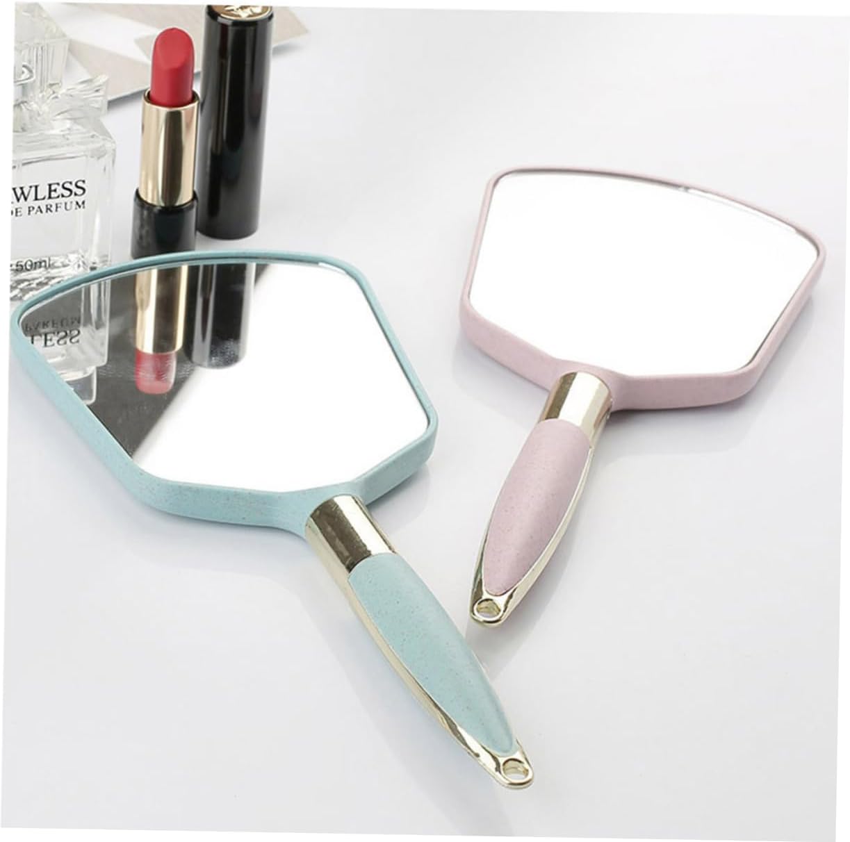Vanity Makeup Mirror Handheld Portable for Travel Home Salon Use