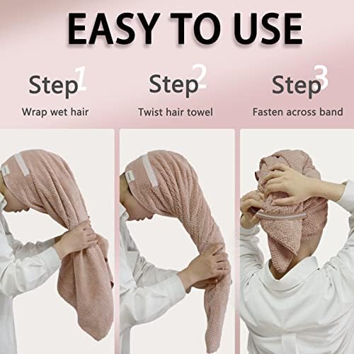 Chloven 2 Pack Extra Large Microfiber Hair Towel