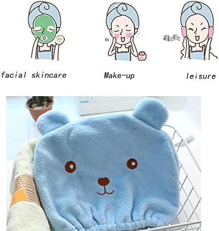 Anller 2 Pack Hair Drying Cap for Kids Girls