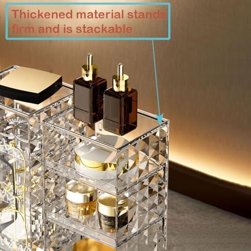 Himilucky Jewelry Organizer with 3 Shelves and Hooks 1