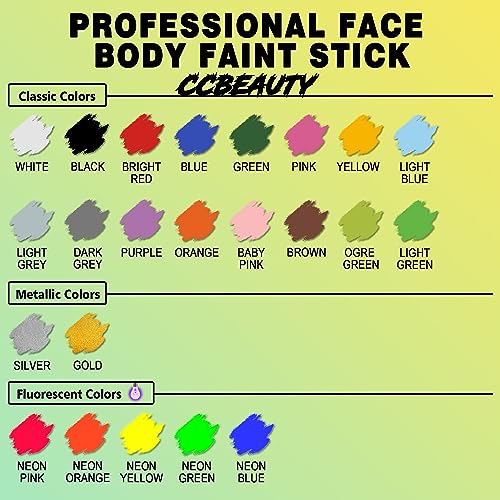 CCBeauty Neon UV Blue Face Body Paint Stick for Halloween Cosplay