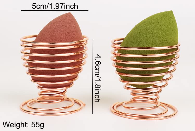 AKOAK 1 Pack Gold Round Puff Storage Rack