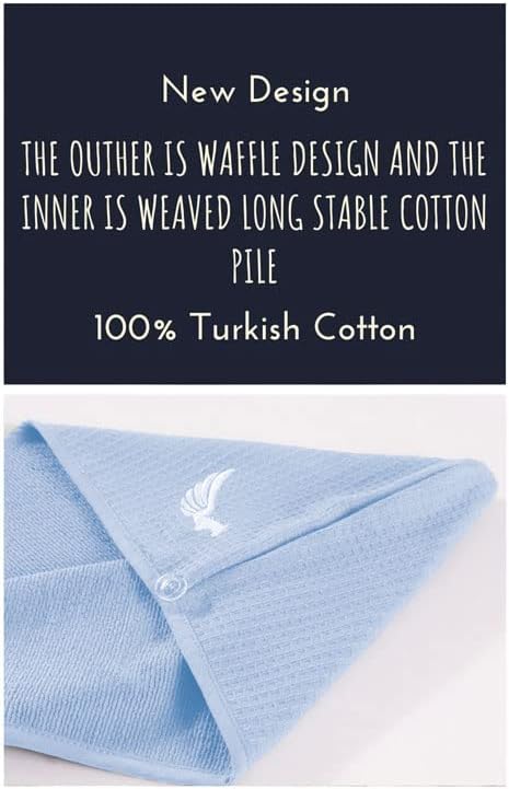 100 Turkish Cotton Hair Wrap for Women 2 Pack PinkBlue