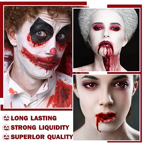 CAHIUYOA Fake Blood Cream for Halloween Costume Makeup