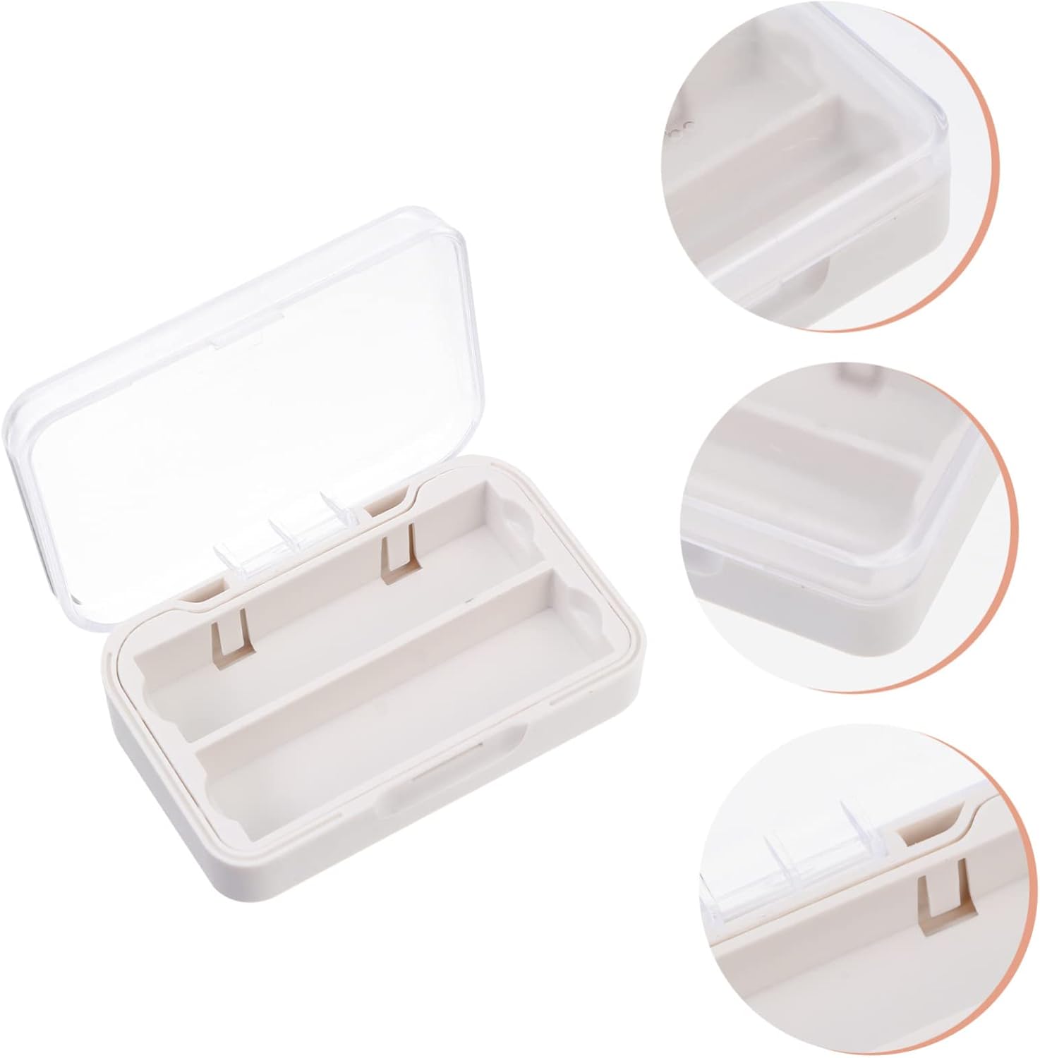 Transparent Cosmetic Organizer Box with Mirror