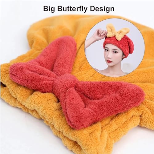 YUMINGUHC 2Pcs Super Absorbent Hair Drying Towel