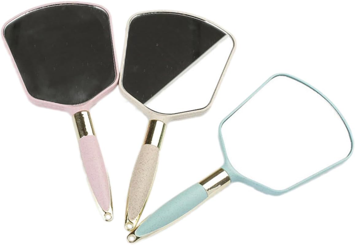 WRITWAA Handheld Vanity Mirror with Ergonomic Handle