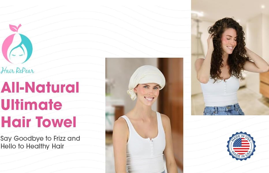 Hair RePear Anti Frizz Cotton Hair Wrap Towel