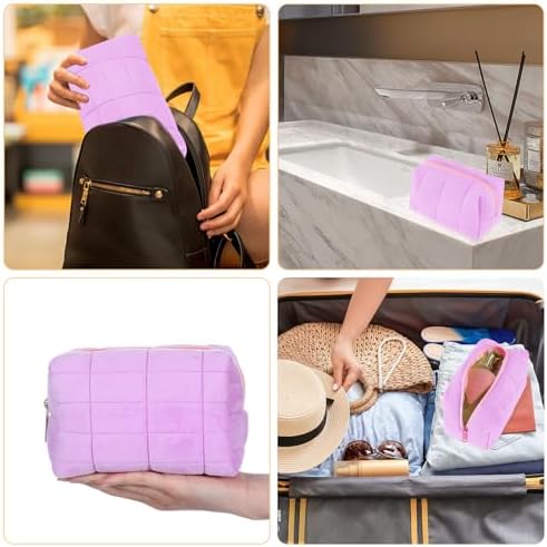 Sibba Small Fluffy Makeup Case Travel Organizer