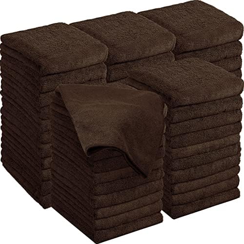 36 Pack Bleach Proof Microfiber Salon Towels 16x28 Inches Coffee