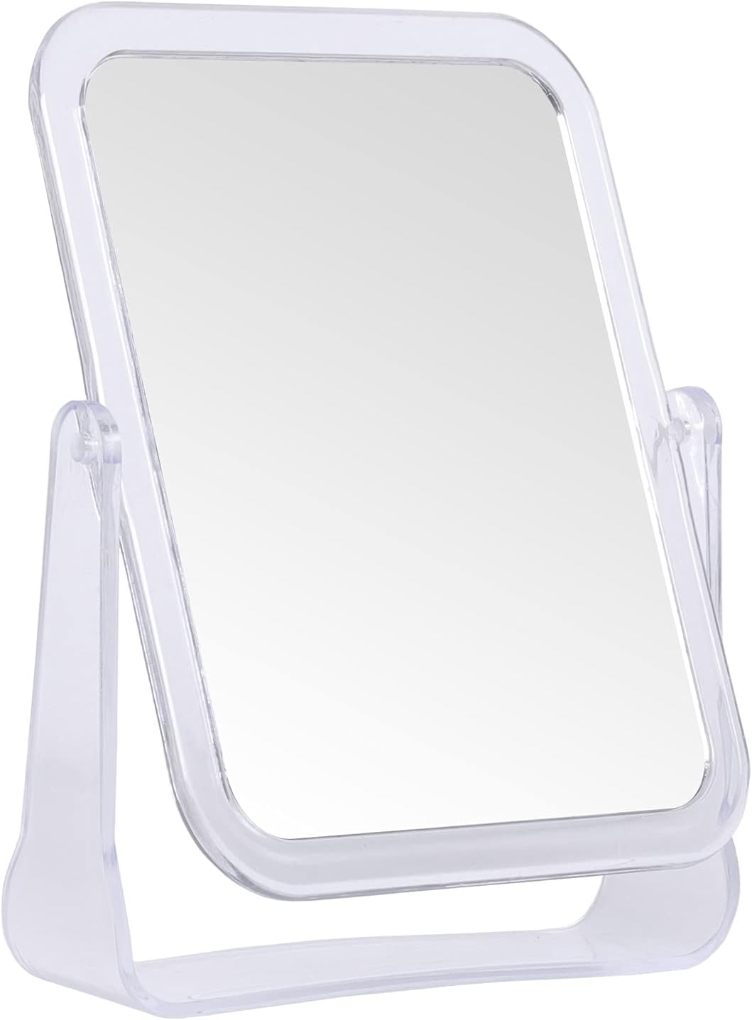 LONGSHENG Desk Makeup Mirror 360 Rotation Flexible with Stand