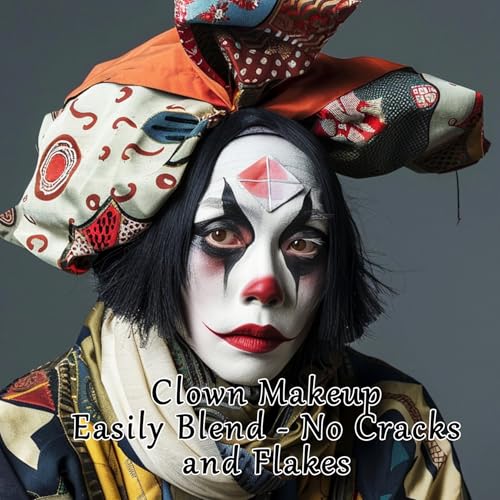 Clown Halloween Face Paint Set Black White Red