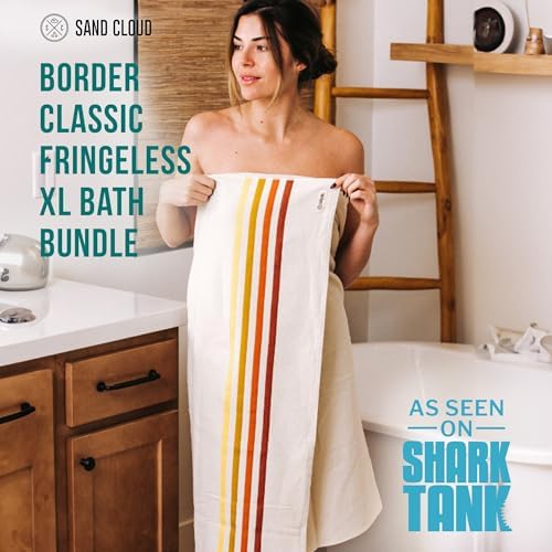 Sand Cloud Turkish Bath Towels Set of 4 - Extra Large Fringeless Organic Cotton
