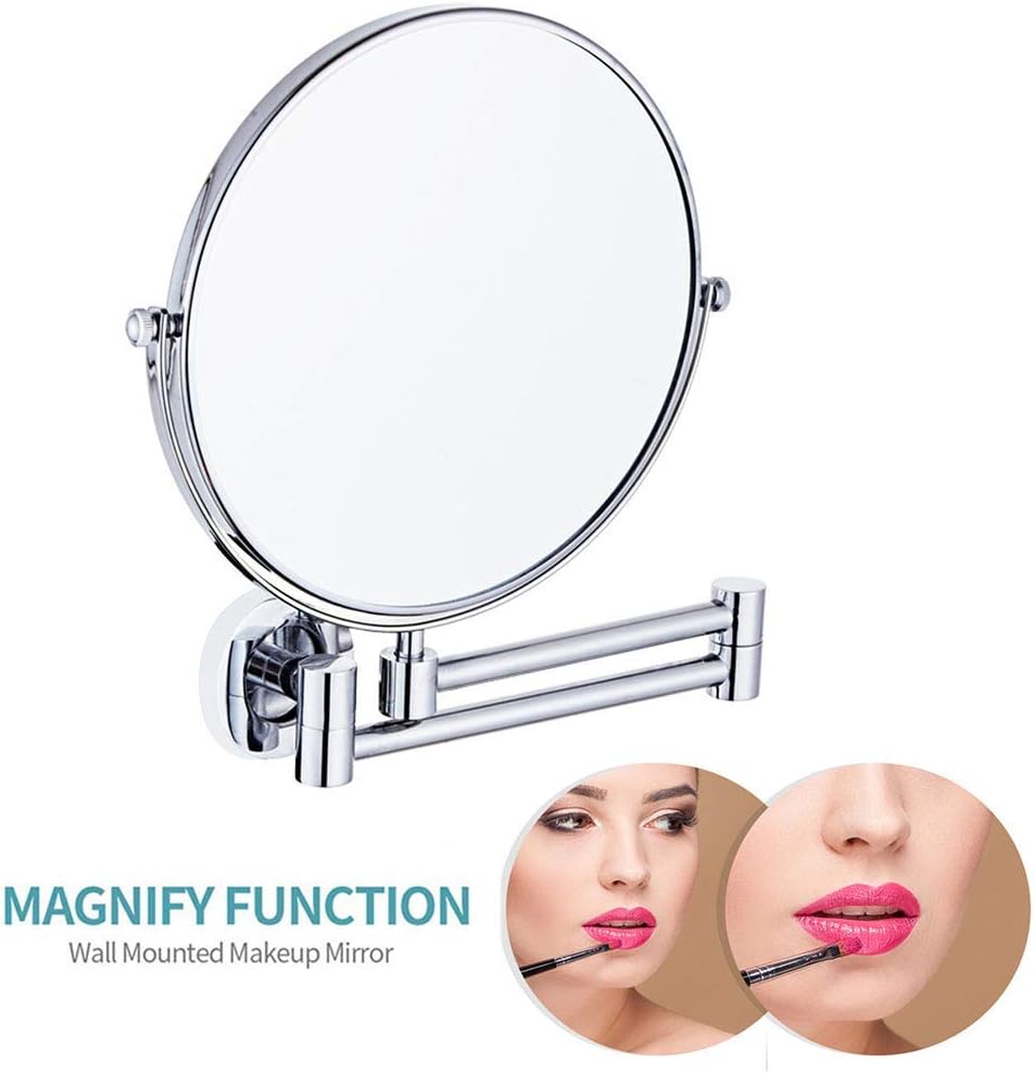 DEIHGE 8-Inch Wall Mounted Makeup Mirror with Magnification