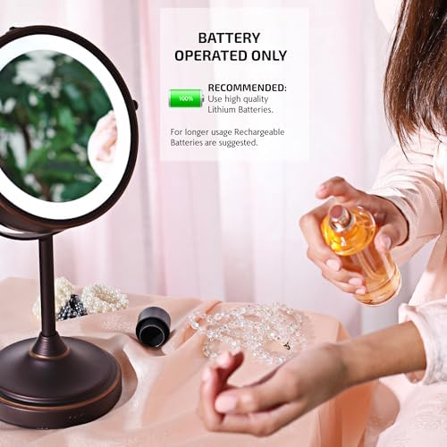 OVENTE 7 Magnified Lighted Makeup Mirror