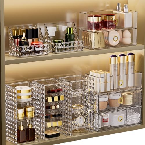 Himilucky Jewelry Organizer with 3 Shelves and Hooks 1