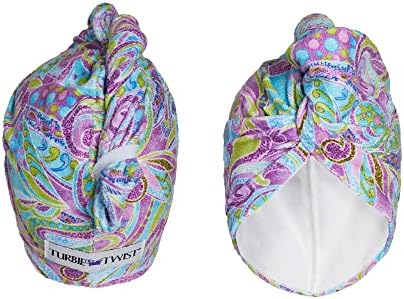 Turbie Twist Microfiber Hair Towel 2 Pack - Purple Paisley