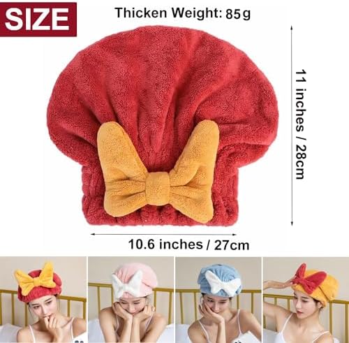 YUMINGUHC 2Pcs Super Absorbent Hair Drying Towel