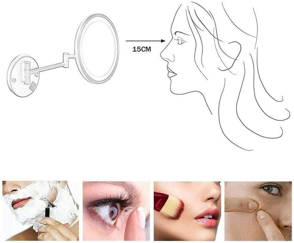 DEIHGE Vanity Mirror 3X Magnification LED Light