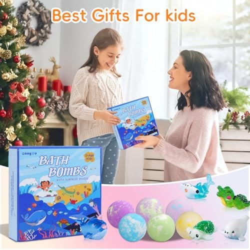Gaayou Bath Bombs Gift Set - 9 Pack with Surprise Animal Toys