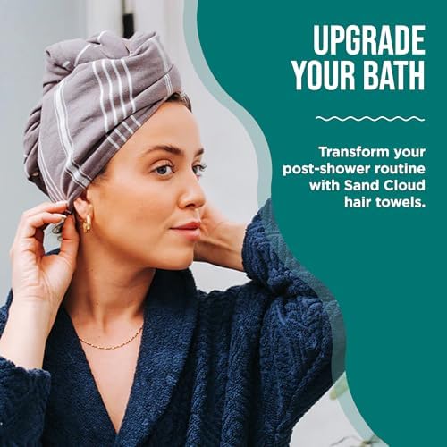 Sand Cloud Hair Towel Wrap for Women and Men - Slate Blue