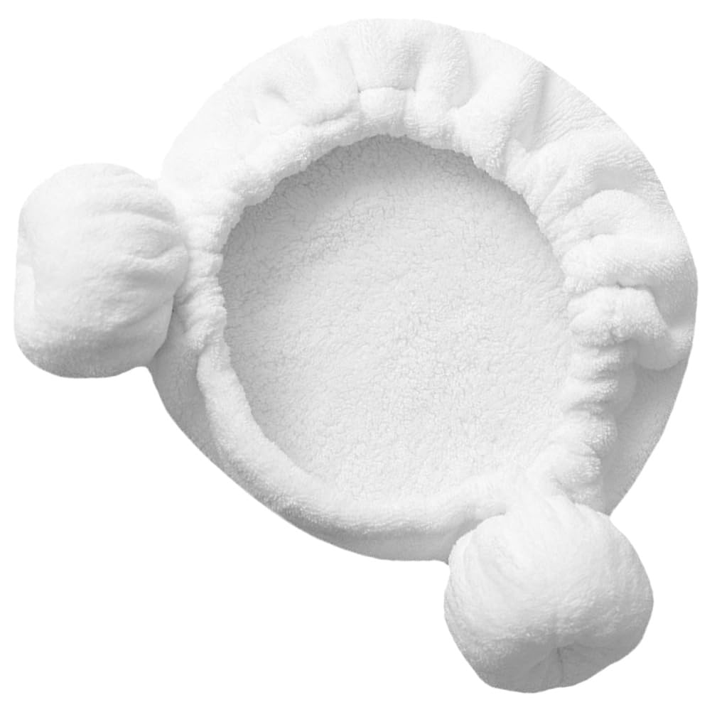 BIUDECO Quick Drying Cotton Hair Towel Hat for Kids with Heart Pattern