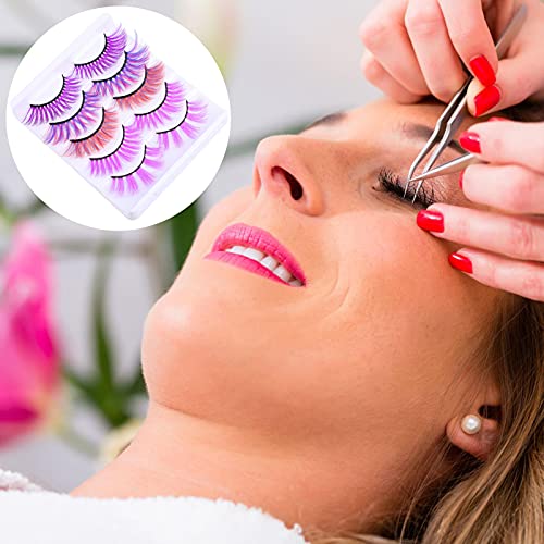 Beaupretty 3D Pink False Lashes 10PCS Set