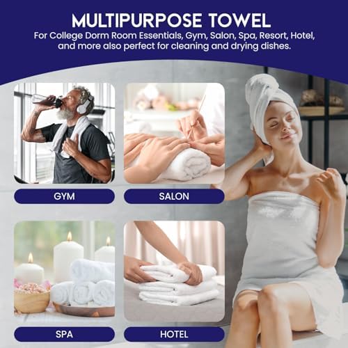 Linteum Textile Supply Premium Hair Drying Towels 20x40 inches Pack of 6