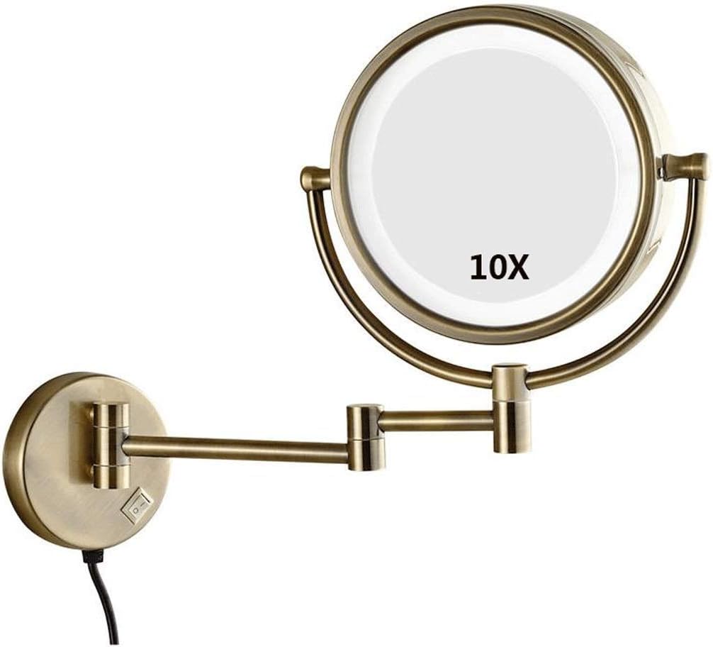 DEIHGE Makeup Mirror With LED Lights 10x Magnification