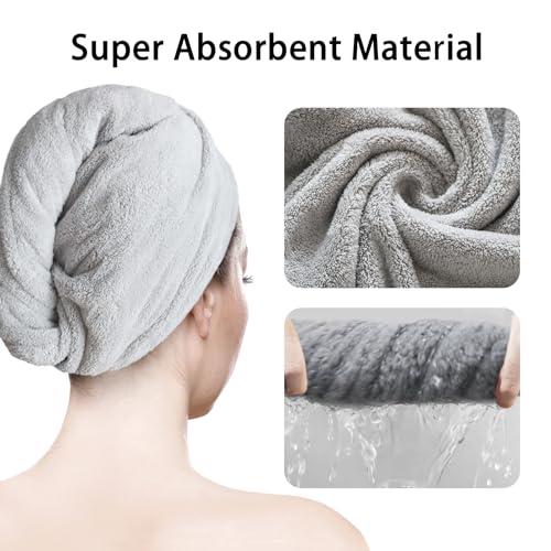 AGLIFEFY 2 Pack Microfiber Hair Towels