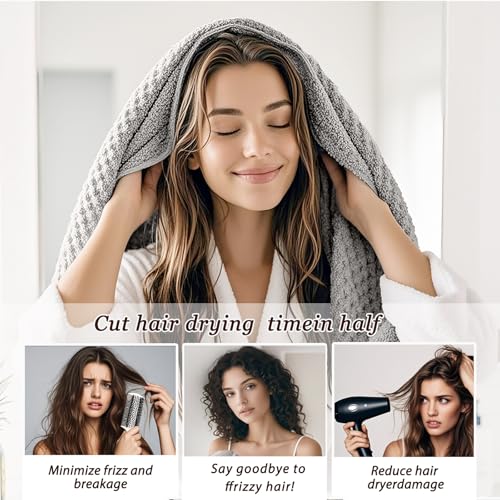 Netcken Extra Large Microfiber Hair Towel for Women