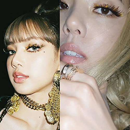 Elegant Lashes C748 Gold Tinsel Foil False Lashes