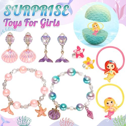 Ellinjan Mermaid Bath Bombs for Kids 8PCS Surprise Toys