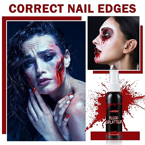QIUFSSE Fake Blood Makeup Spray for Halloween SFX Cosplay