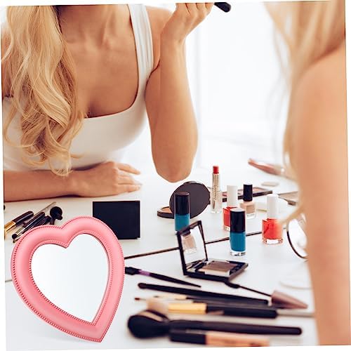 Angoily Elegant Heart Shape Wall Mounted Makeup Mirror 1