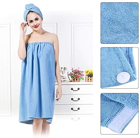Soft Spa Bathrobe for Women with Fast Dry Hair Drying