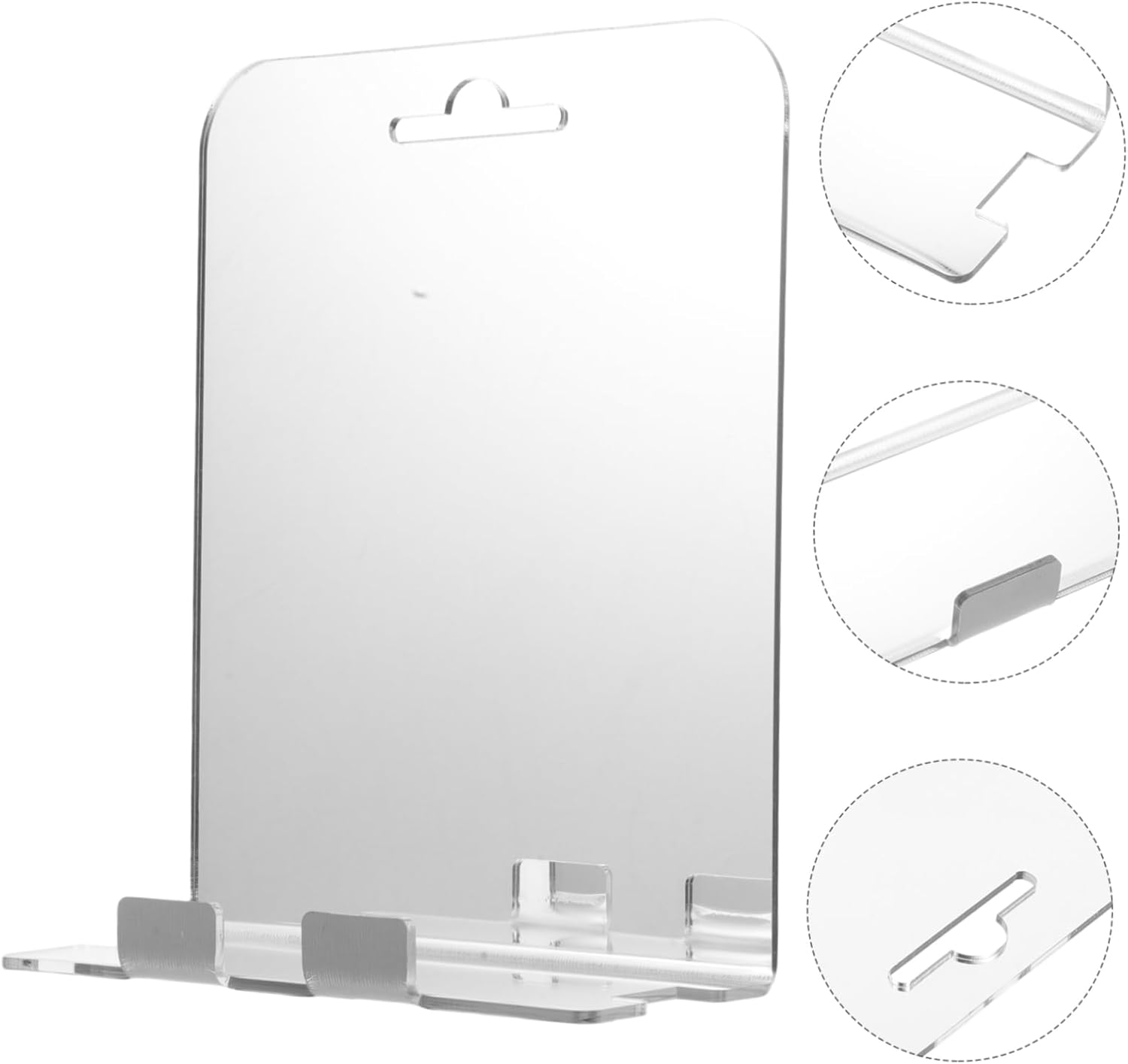 Stainless Steel Hook Anti-Fog Shower Mirror for Men