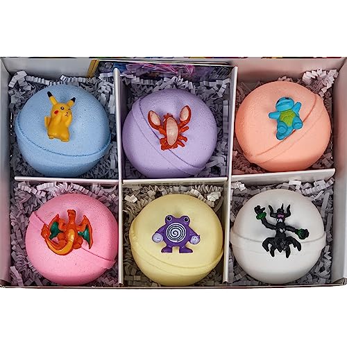 Simply Pure Kids Bath Bombs with Toys Natural Moisturizing 6 Count