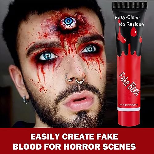 CAHIUYOA Fake Blood Cream for Halloween Costume Makeup