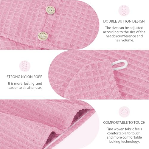 MaopaoBeauty Microfiber Waffle Hair Towel for Women Girls